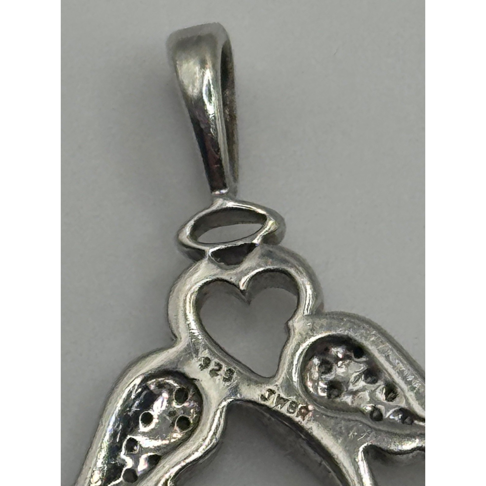 Jane Seymour Open Heart Angel Sterling Silver Pendant JWBR 925