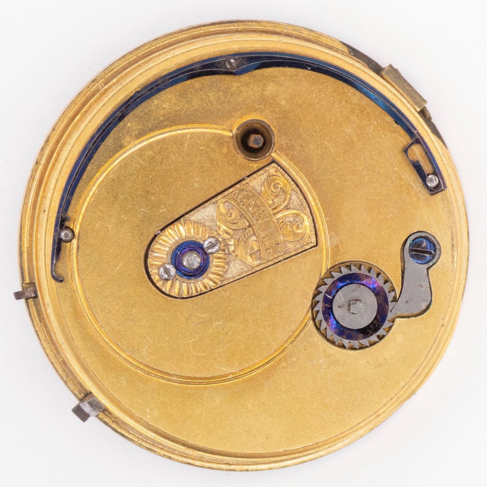 Wm. Robinson 44.2 x 13.9 mm Key Wind Fusee Antique Pocket Watch Movement