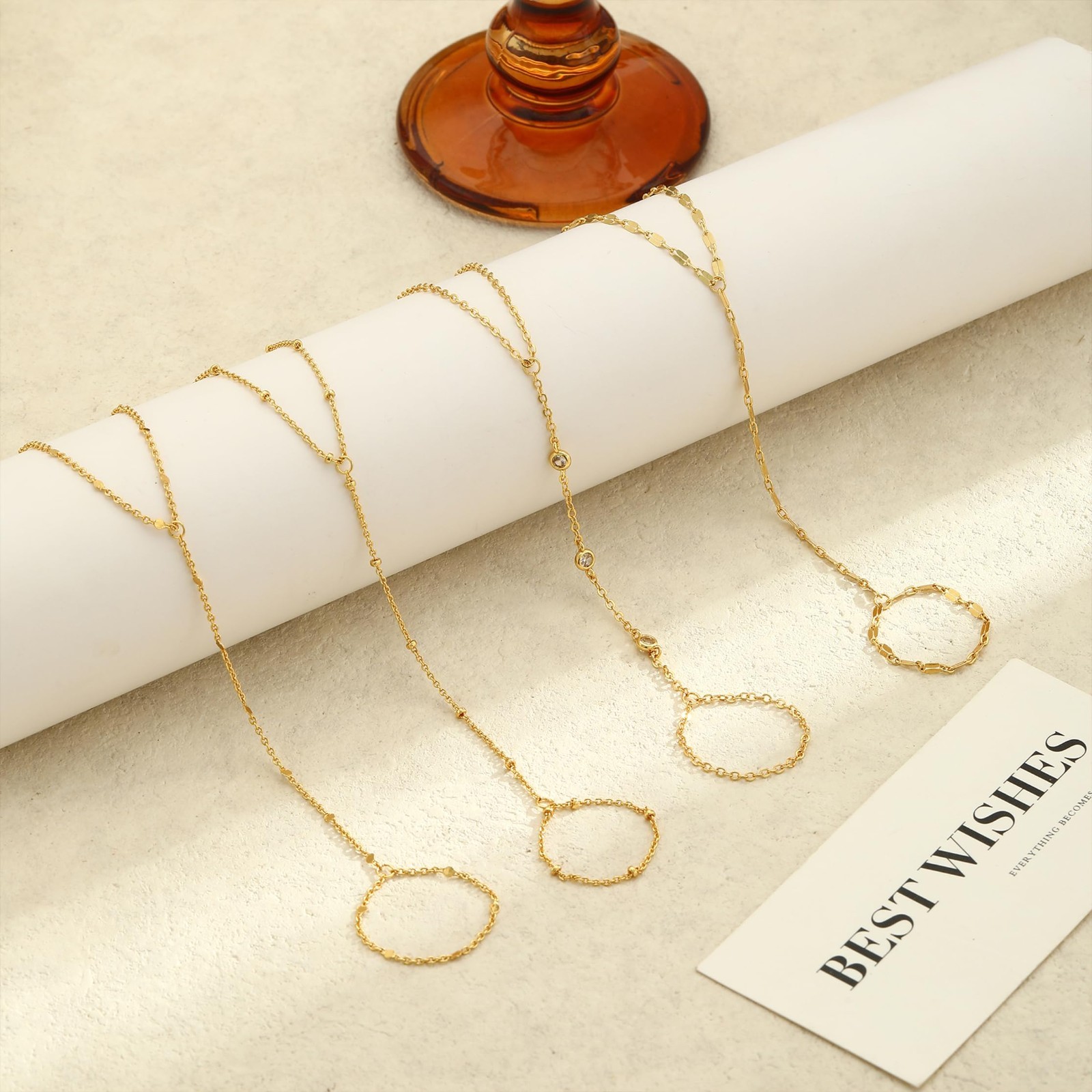 Gold Hand Chain Bracelets for Women – Stackable Ring & Finger Body Jewelry Gifts