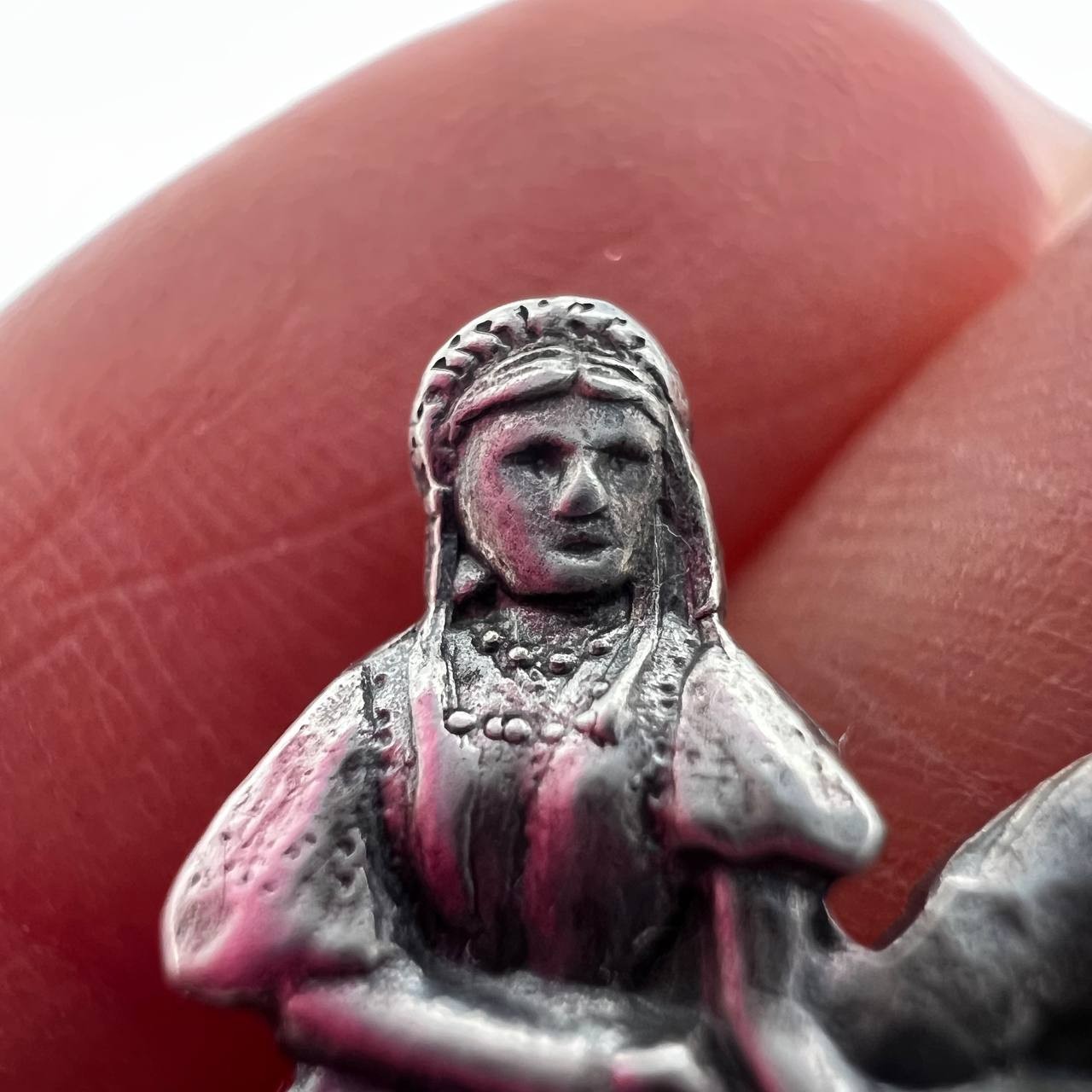 1968 Vintage Ukrainian 875 Silver Brooch Hopak Dance Folk Costume Pin Ukraine