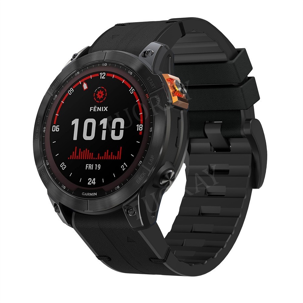 Silicone Leather Band Strap For Garmin Watch Fenix 8 E 7X 7 6X 6 5 5X Enduro 3 2