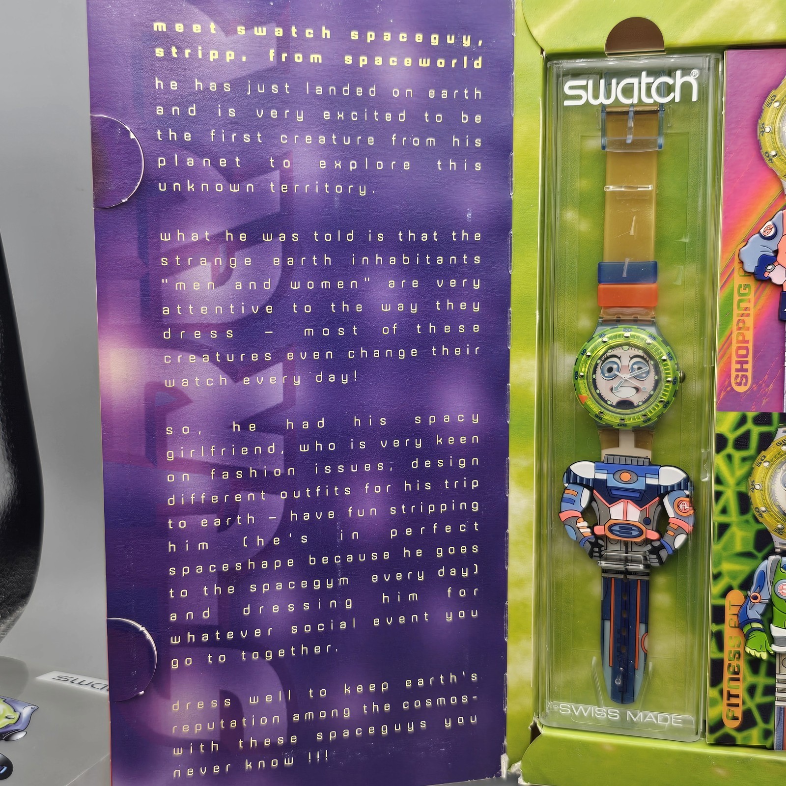 Swatch Strepp Space Guy Watch In Box See Details