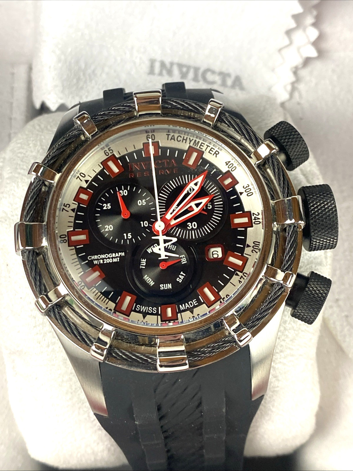 Invicta Reserve Bolt 20479 Nautical Chronograph Sport Watch 50mm Has New Battery