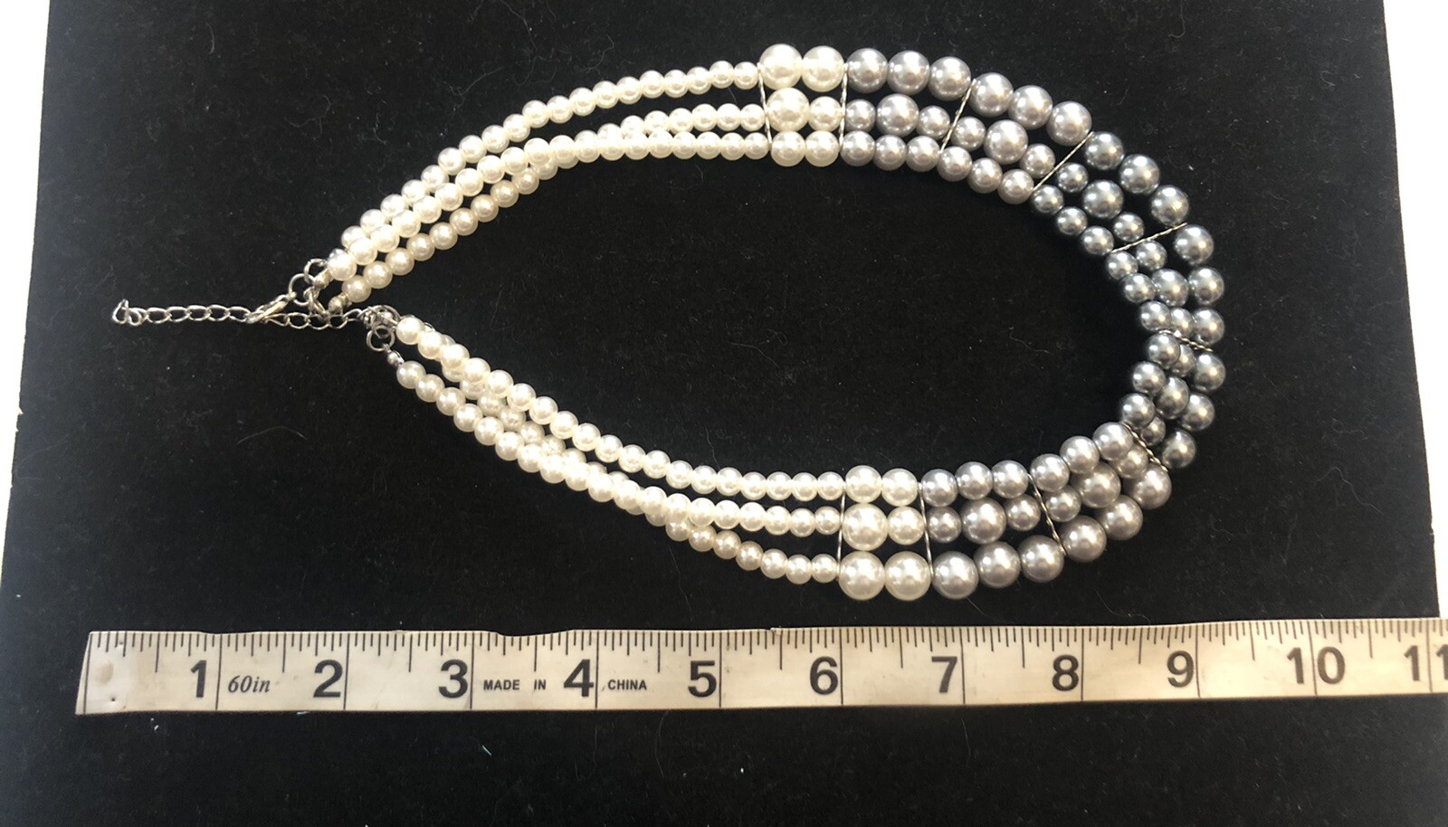 Contemporary Multicolored Faux Pearl Necklace Fashion Jewelry GO2.4D23