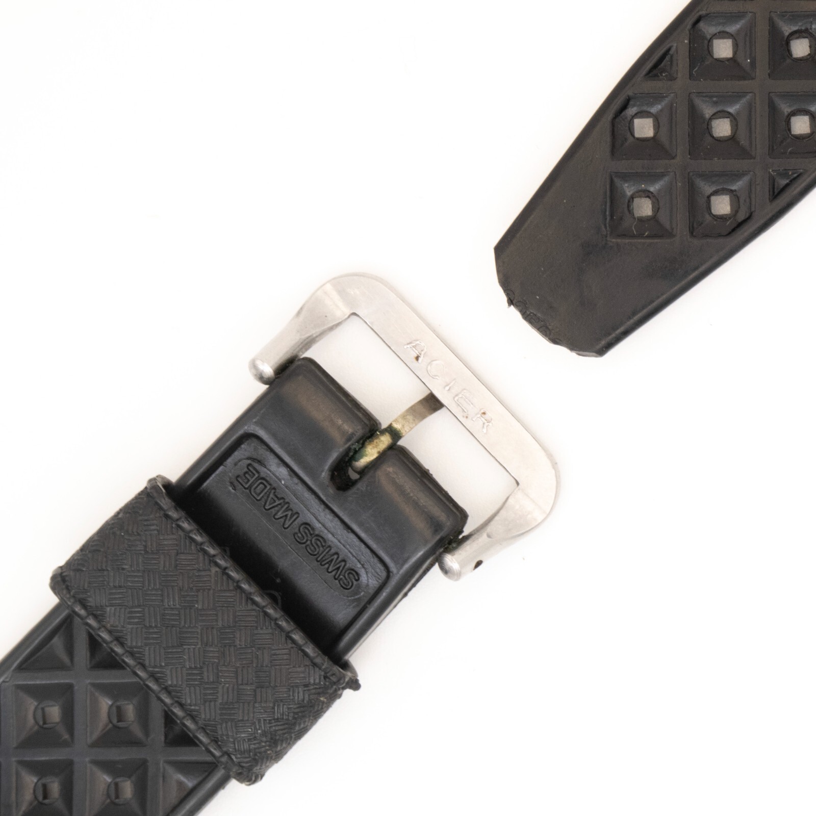 Vintage Swiss Made “Tropic” 20.6 mm sport style rubber watch strap w/tang buckle