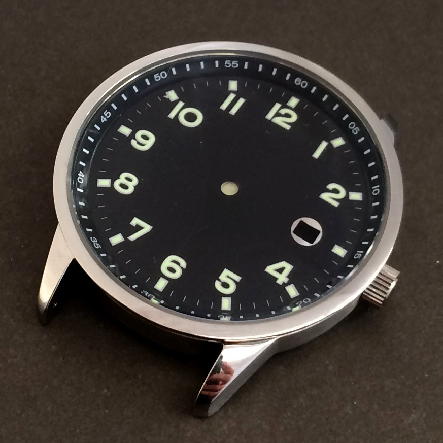 316L S.STEEL CASE FOR ETA 2824-2 2836 AUTOMATIC AVIATOR 5ATM SWISS MADE – NEW