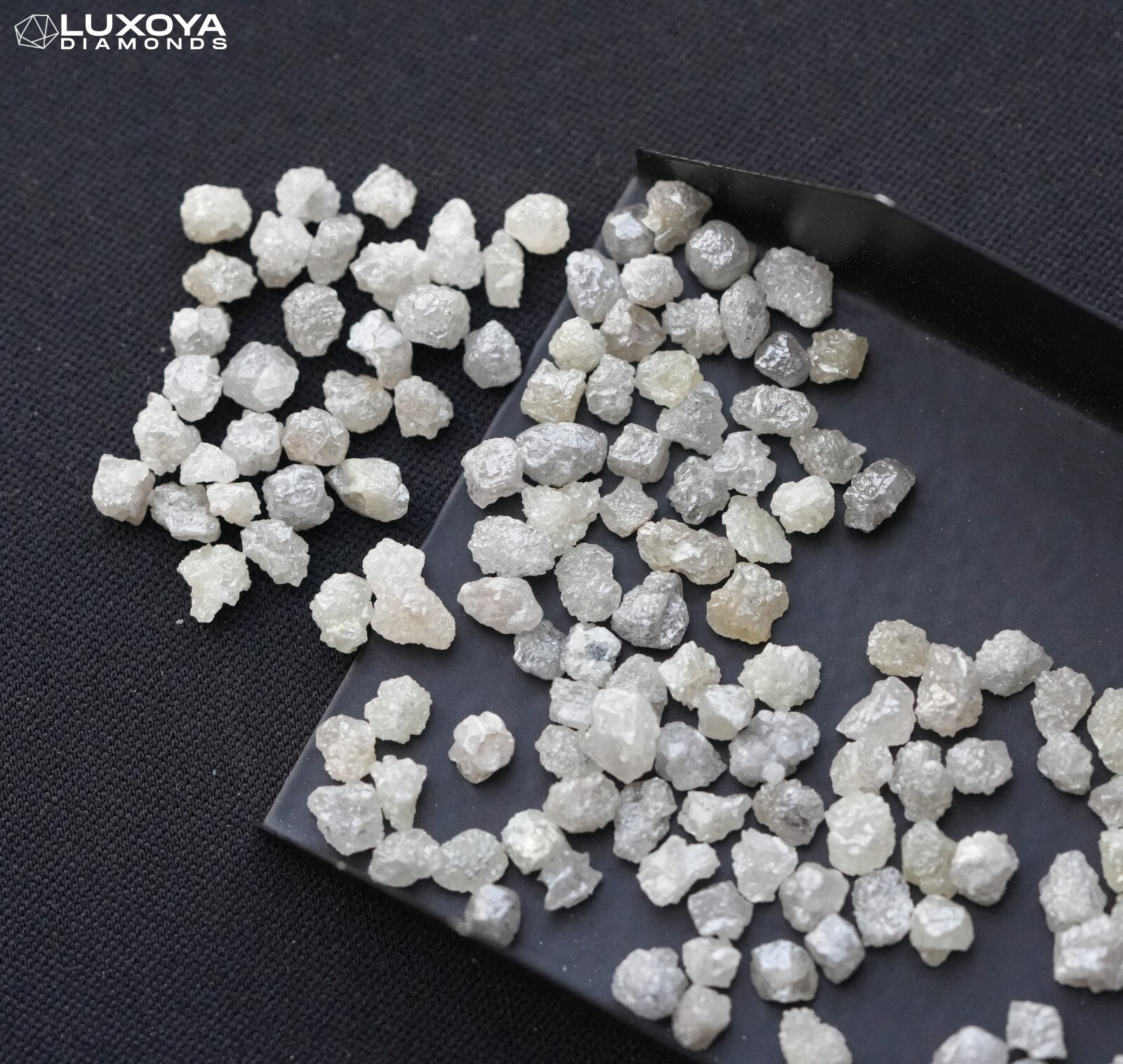 Silver Natural Loose 3 pcs 1.00 Carat Diamond White Rough Uncut Raw Diamond