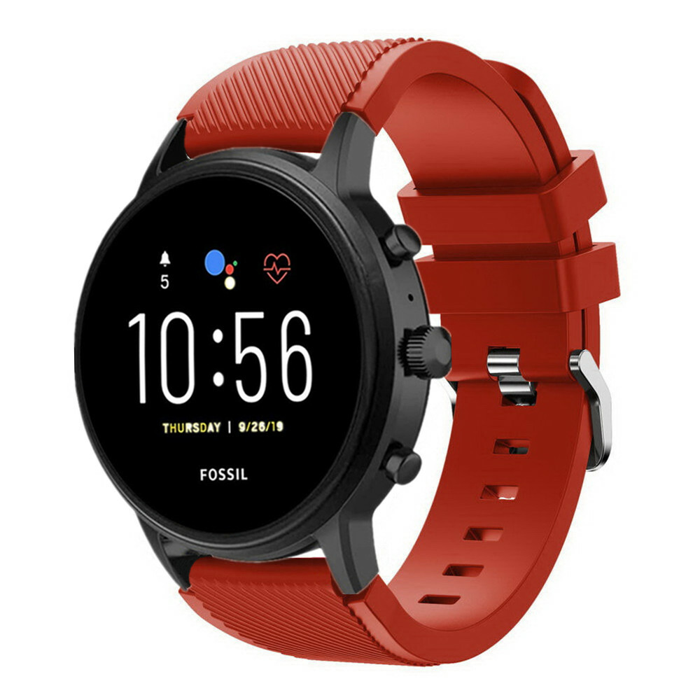 Fossil Gen 5 / Men’s Gen 6 5E Watch Band 22mm Rugged Silicone Sport Watch Strap