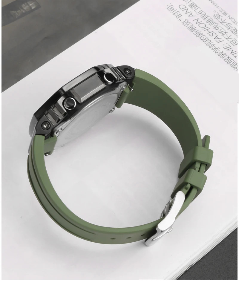 16mm Silicone Watch Band Strap For Casio GM-5600 GA2100 GM2110 Bracelet