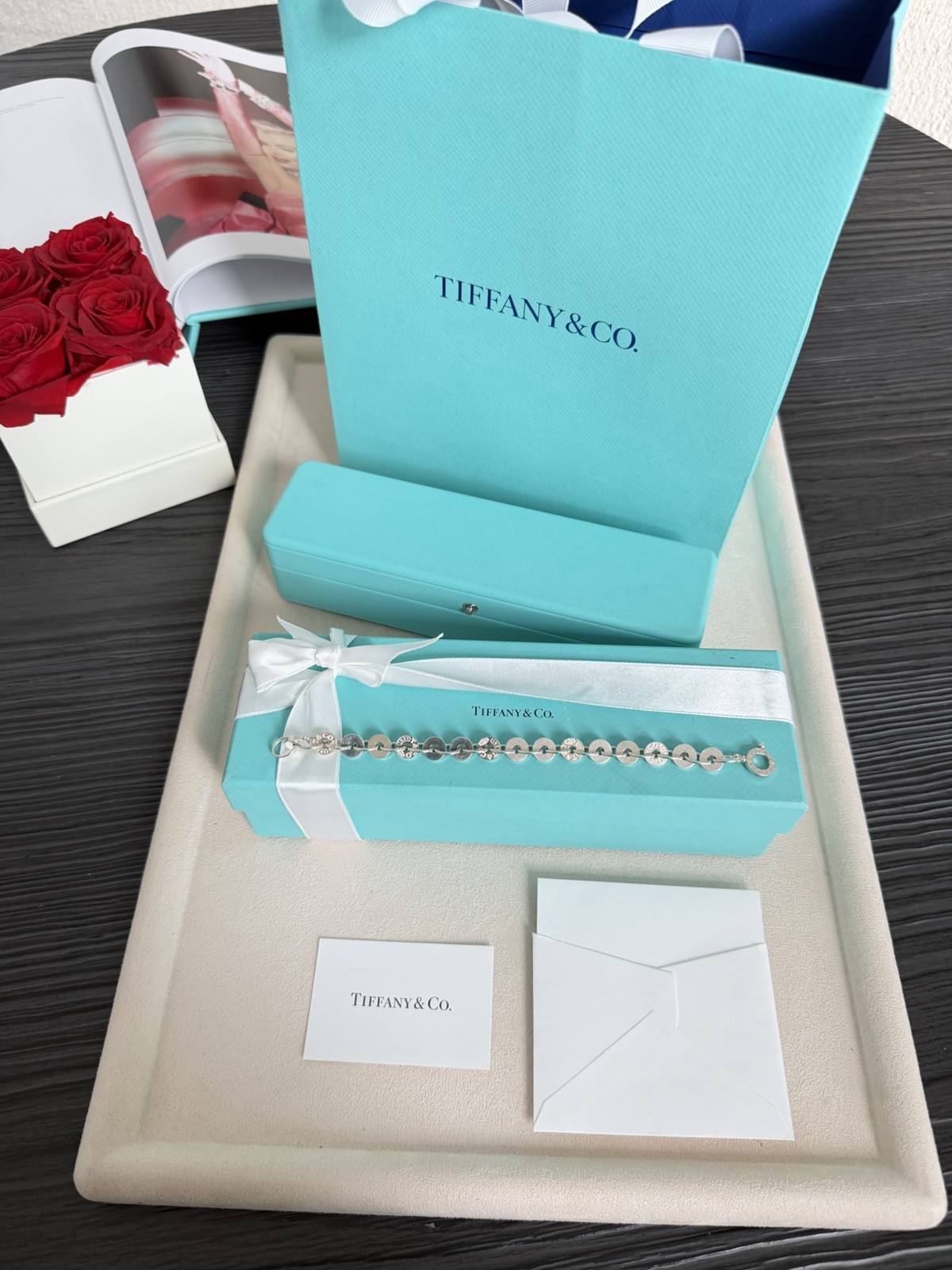 Tiffany & Co. 1837 Sterling Silver Circle Link Bracelet Medium 7.25”