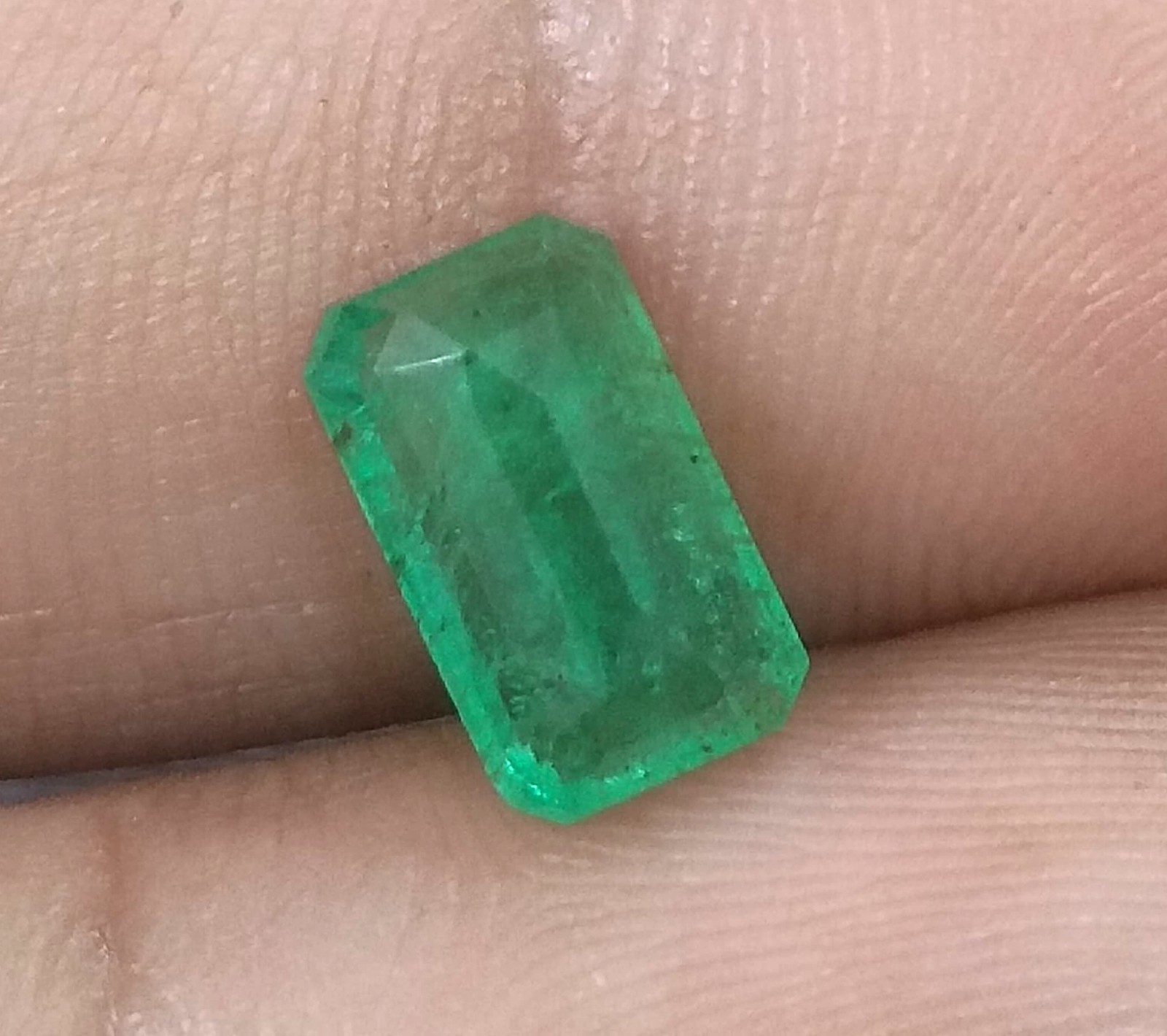 1.83ct Natural Panjshir Emerald Medium Green Octagon Loose Gemstone