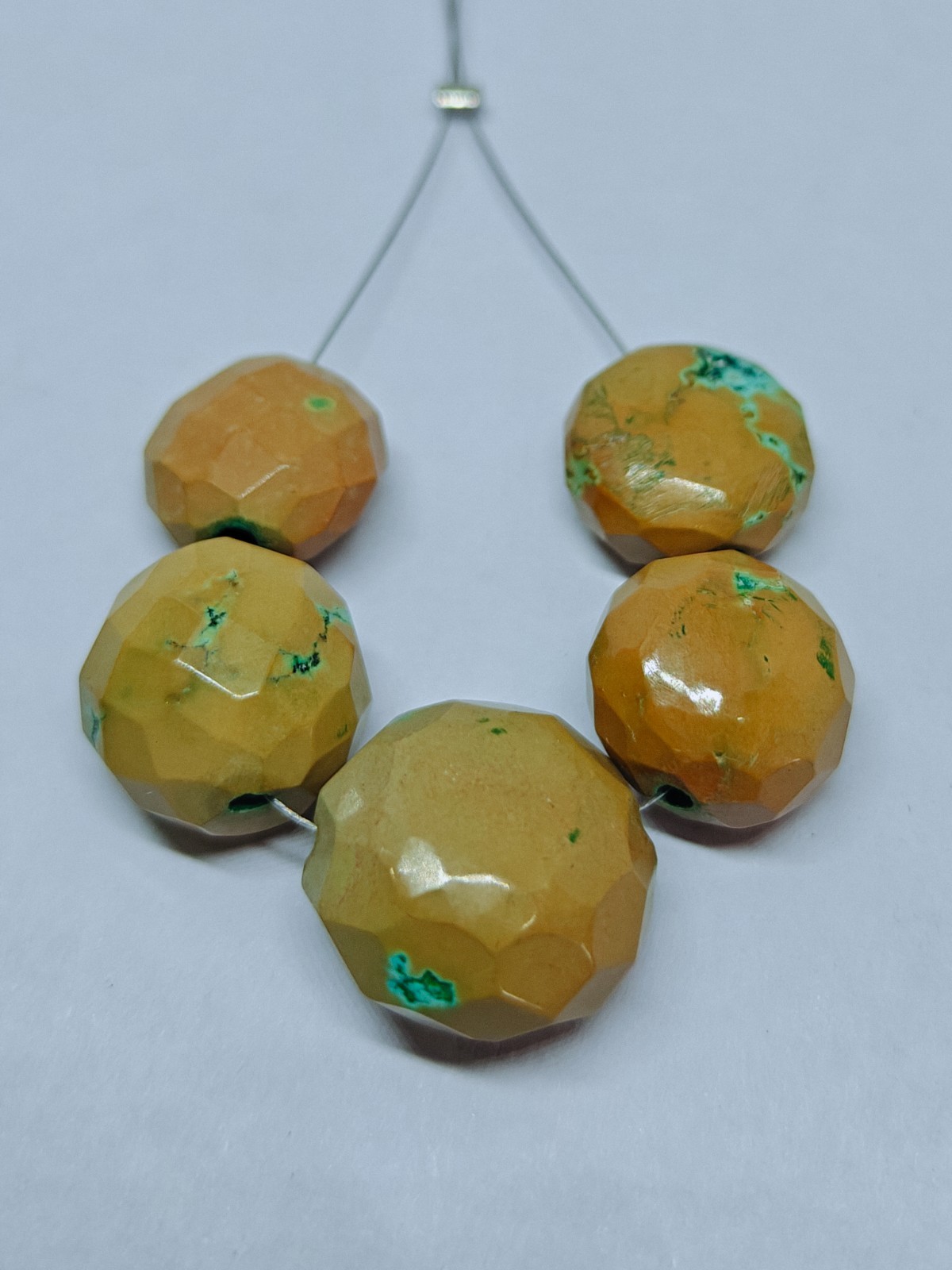 Turquoise Faceted Rondelle Beads Natural Gemstone Spacer Beads Jewelry Making.