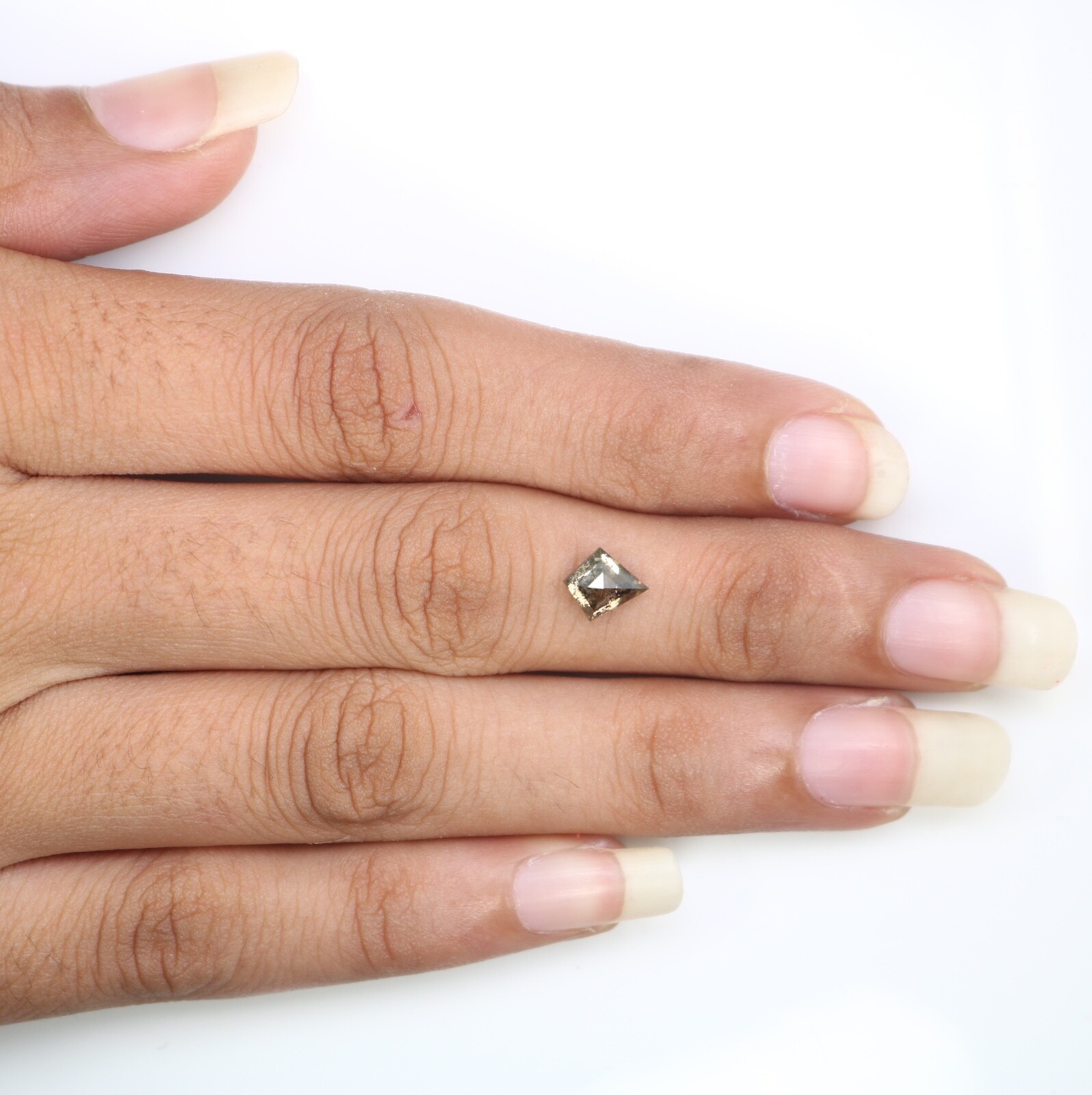 0.96 CT 7.50 MM Salt And Pepper Kite Shape Diamond For Engagement Ring