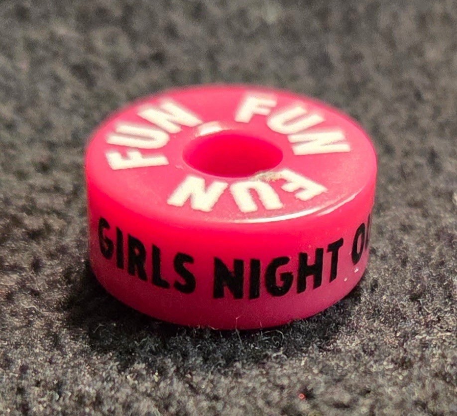Retired Effy Barrel Girls Night Out. Carnival Cruise. Pink. Black letters.