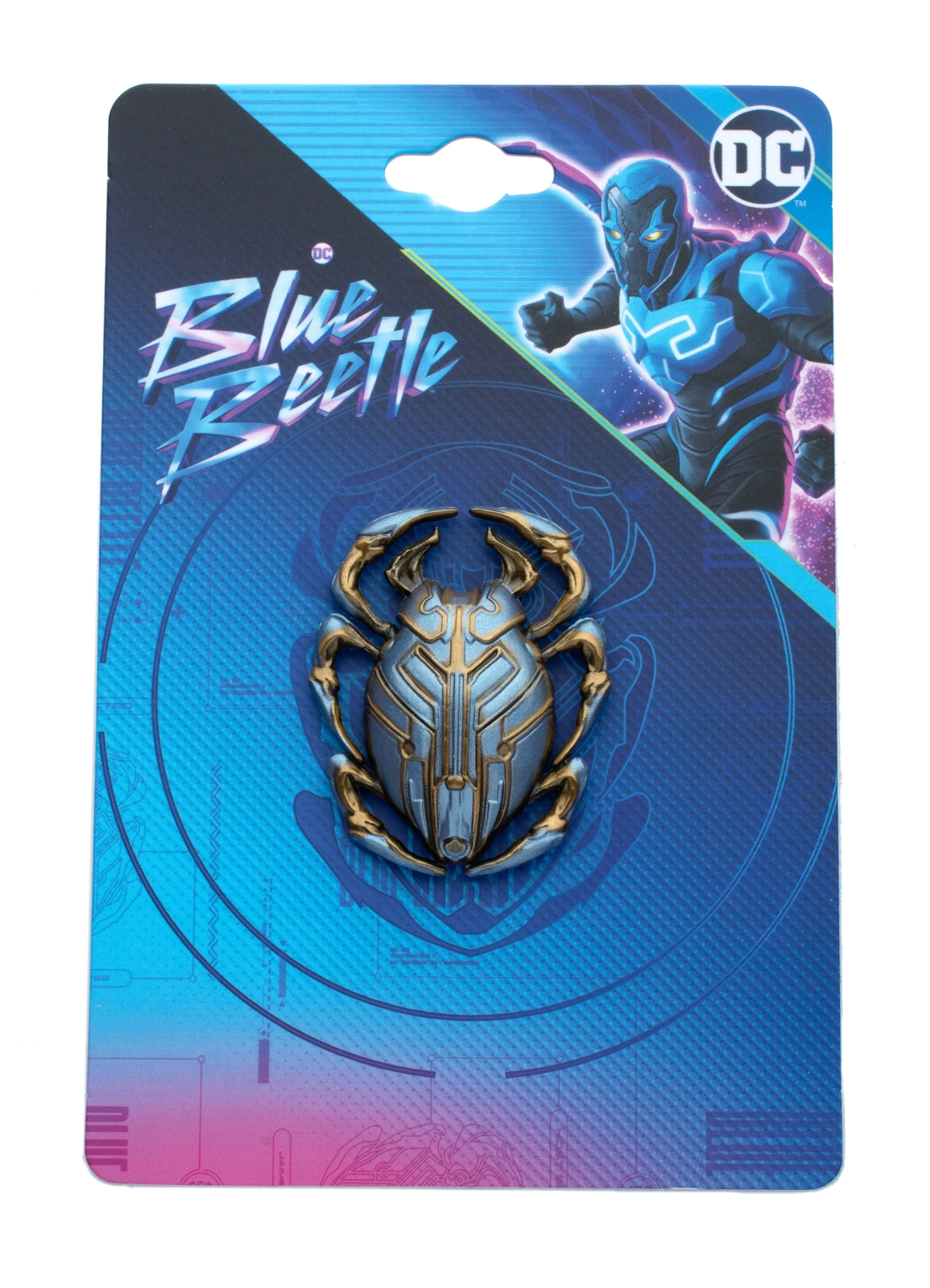 DC Comics Officially Licensed Collectible Blue Beetle 3D Enamel Brooch Pin 3.8cm