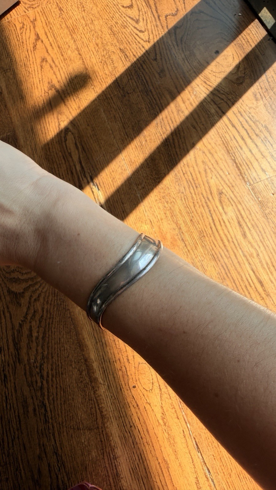 925 Sterling Silver Cuff Bracelet, Engraved, Adjustable