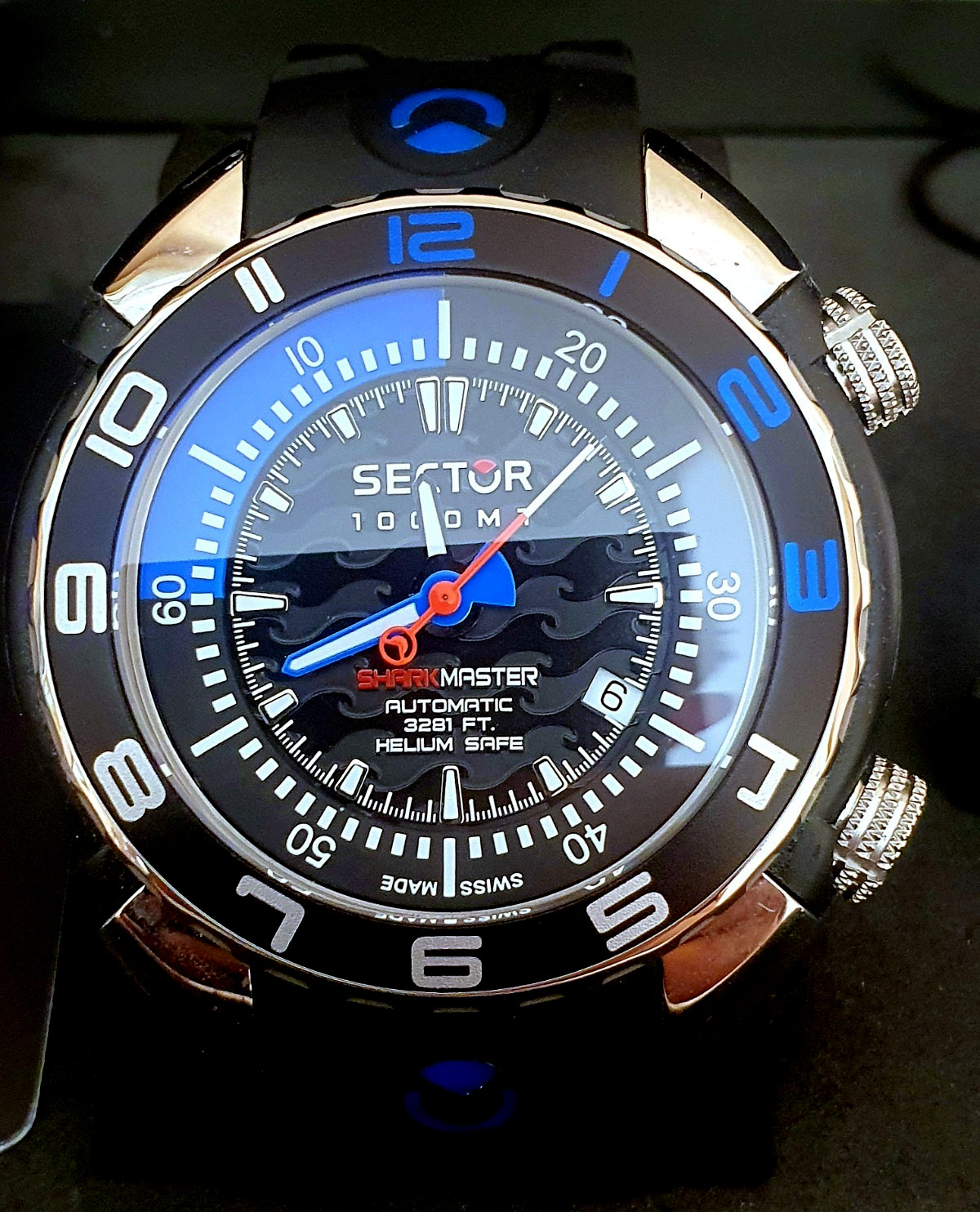 Sector Shark Master 1000 MT Automatic NEW 48mm Helium Safe ETA 25J Swiss