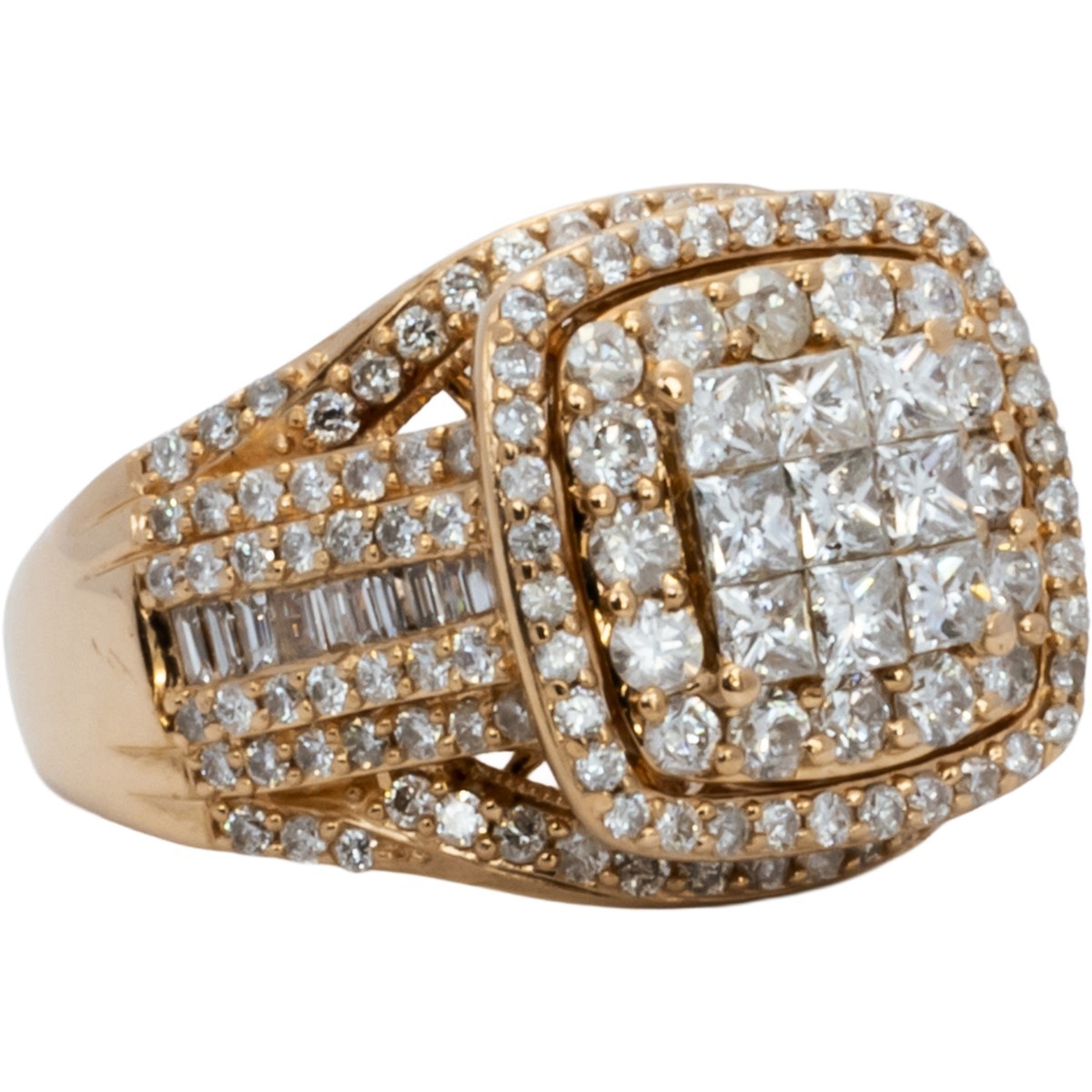 Lady’s Diamond Fashion Ring 177 Diamonds 2.61 Carat T.W. 10K Rose Go (B01130180)