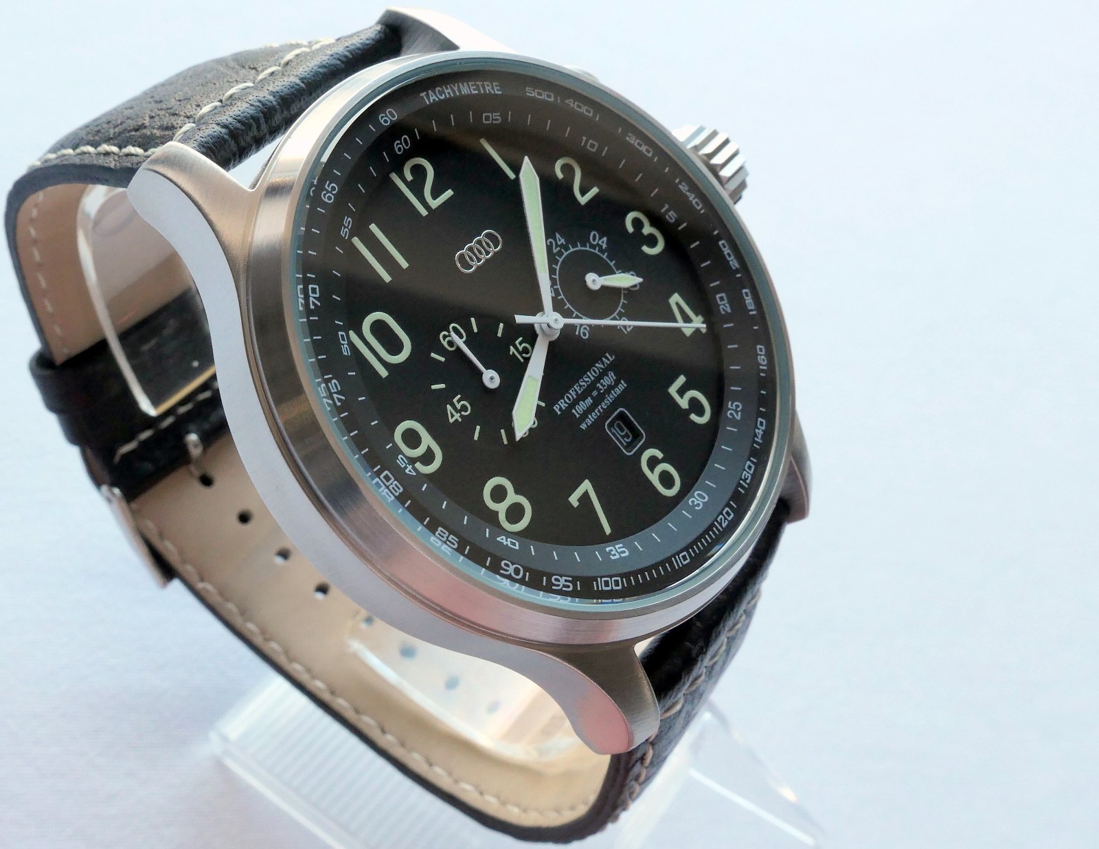 Audi Quattro Motorsport Racing Car Accessory Driver Sport Chronograph Watch