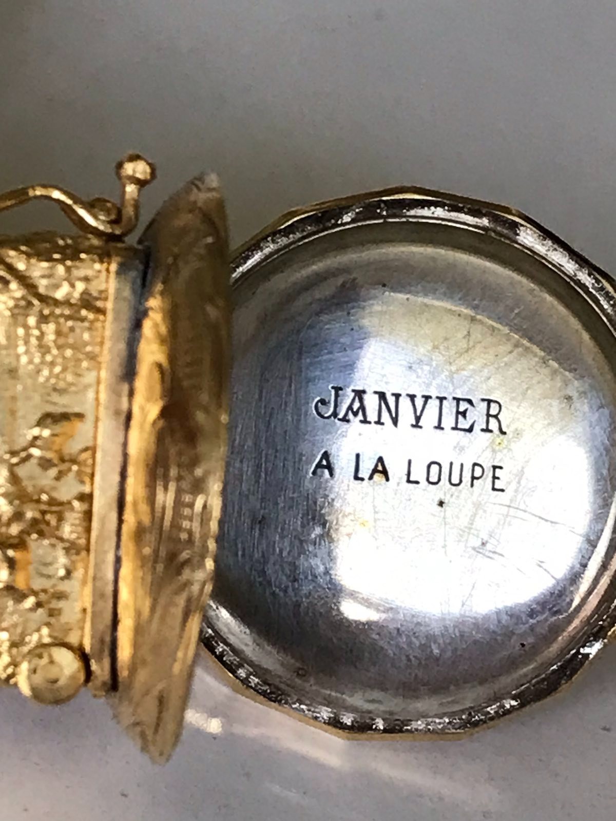 Silver Memento Mori Poison Ring Gold Plated