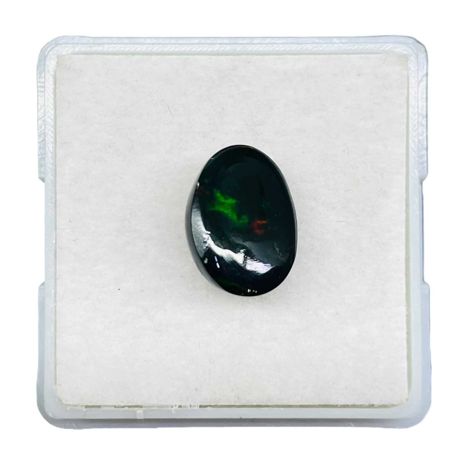 2.23 Cts Natural Ethiopian Black Opal 10.5x8mm Oval Cabochon Loose Gemstone