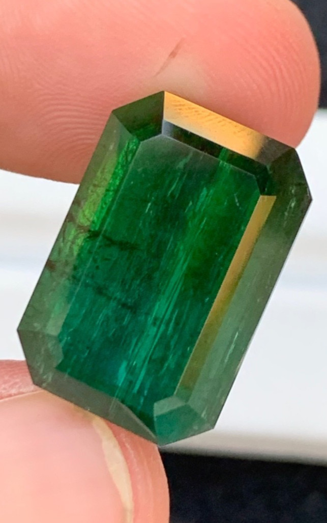 25.20ct beautifull natural top quality green bi colour tourmaline loose gemstone
