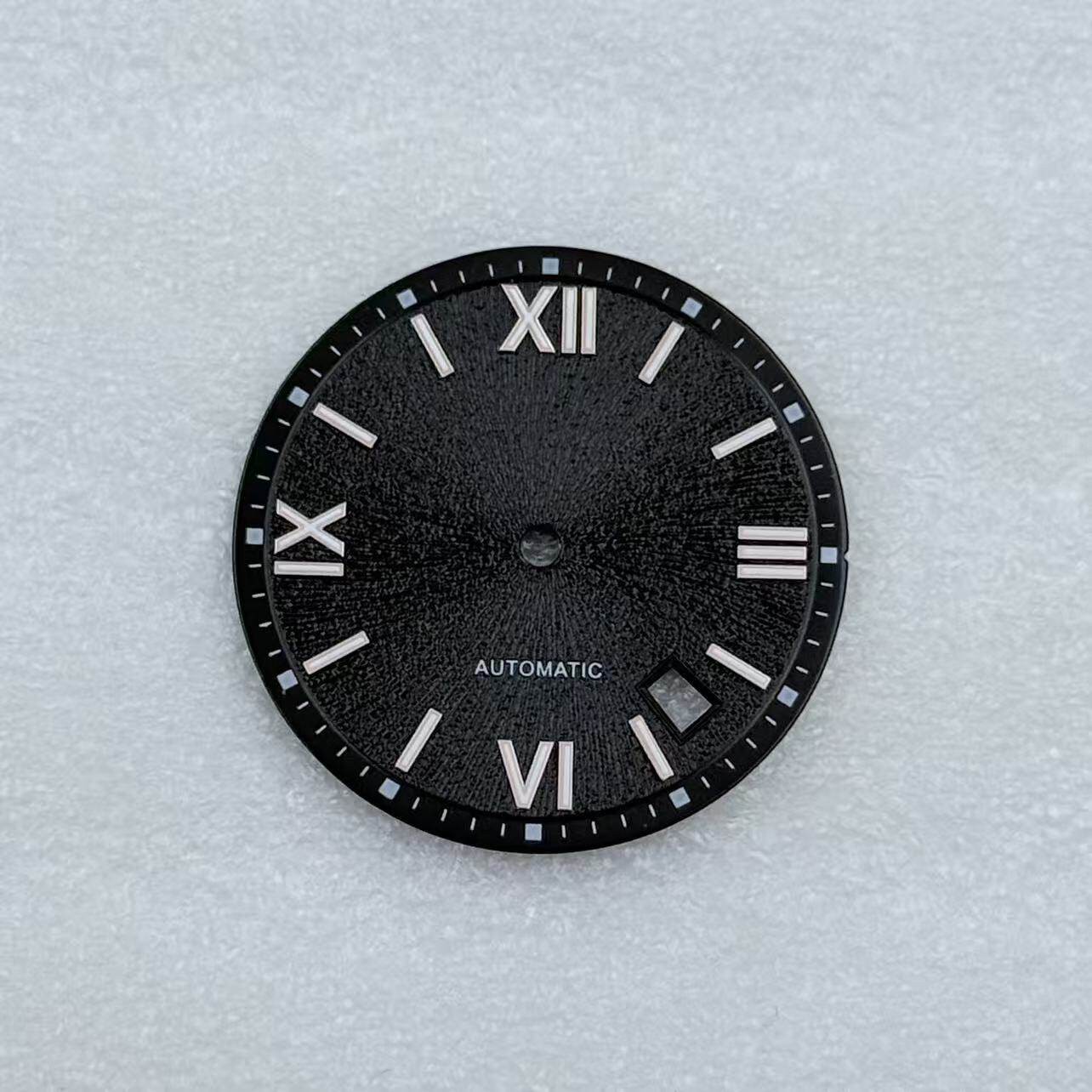 31.8mm Black Purple Watch Dial No Lume Fit NH35/36 Movements Watch Accessories