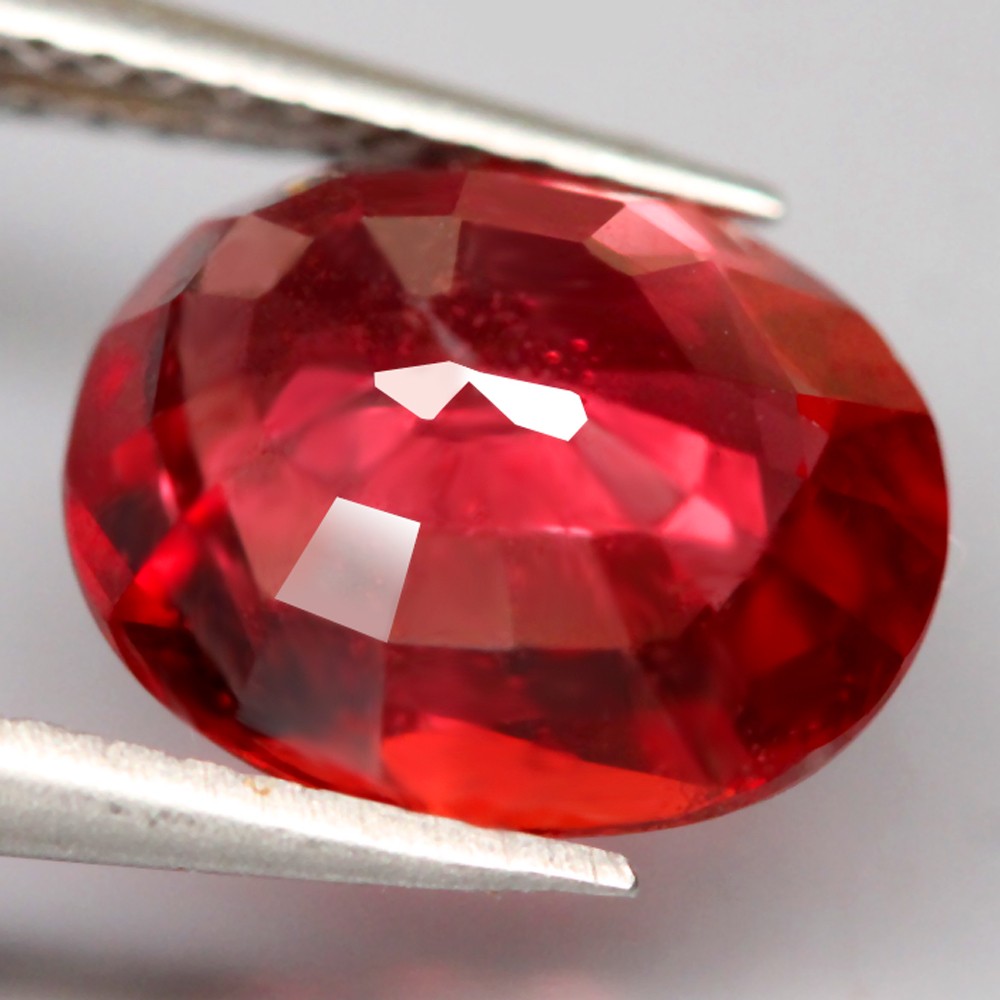 2.52Ct. Natural Red Sapphire Oval Normal Heated Songea Tanzania Gemstone Rare!