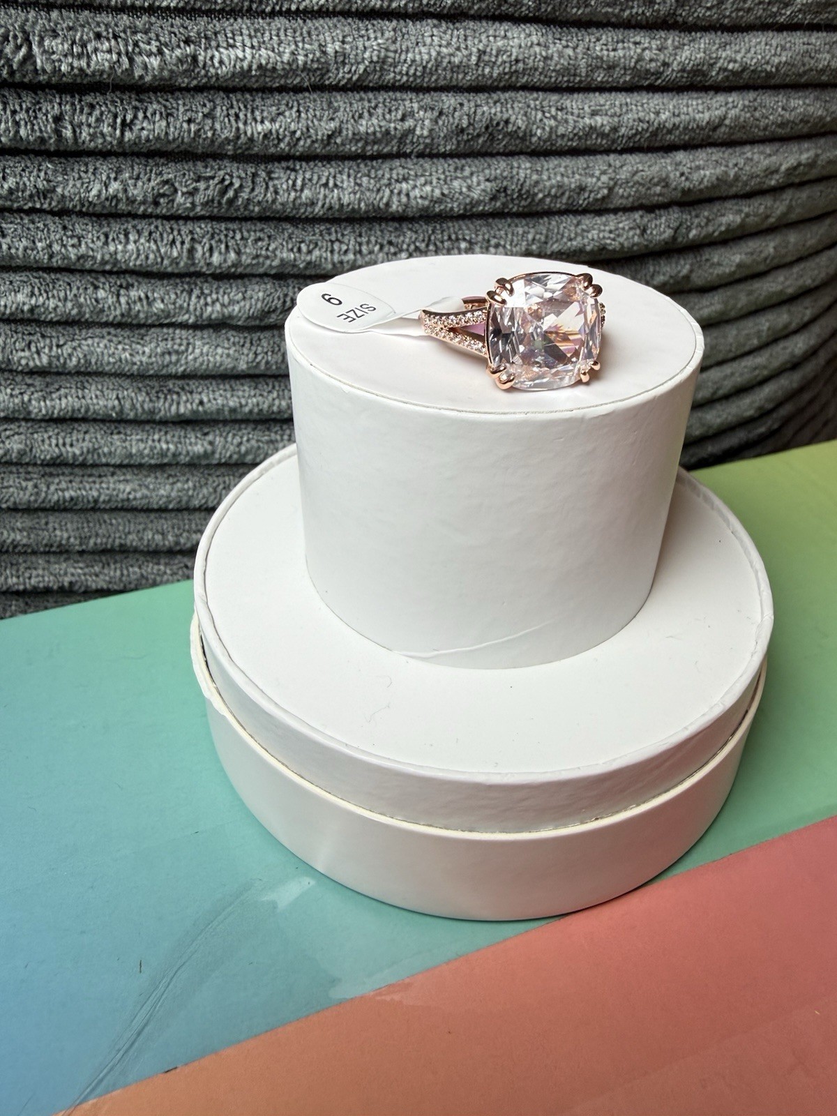 BP OG Ring Size 9 “Your Light, My Guiding Star” Diamond CZ on Rose Gold Plating