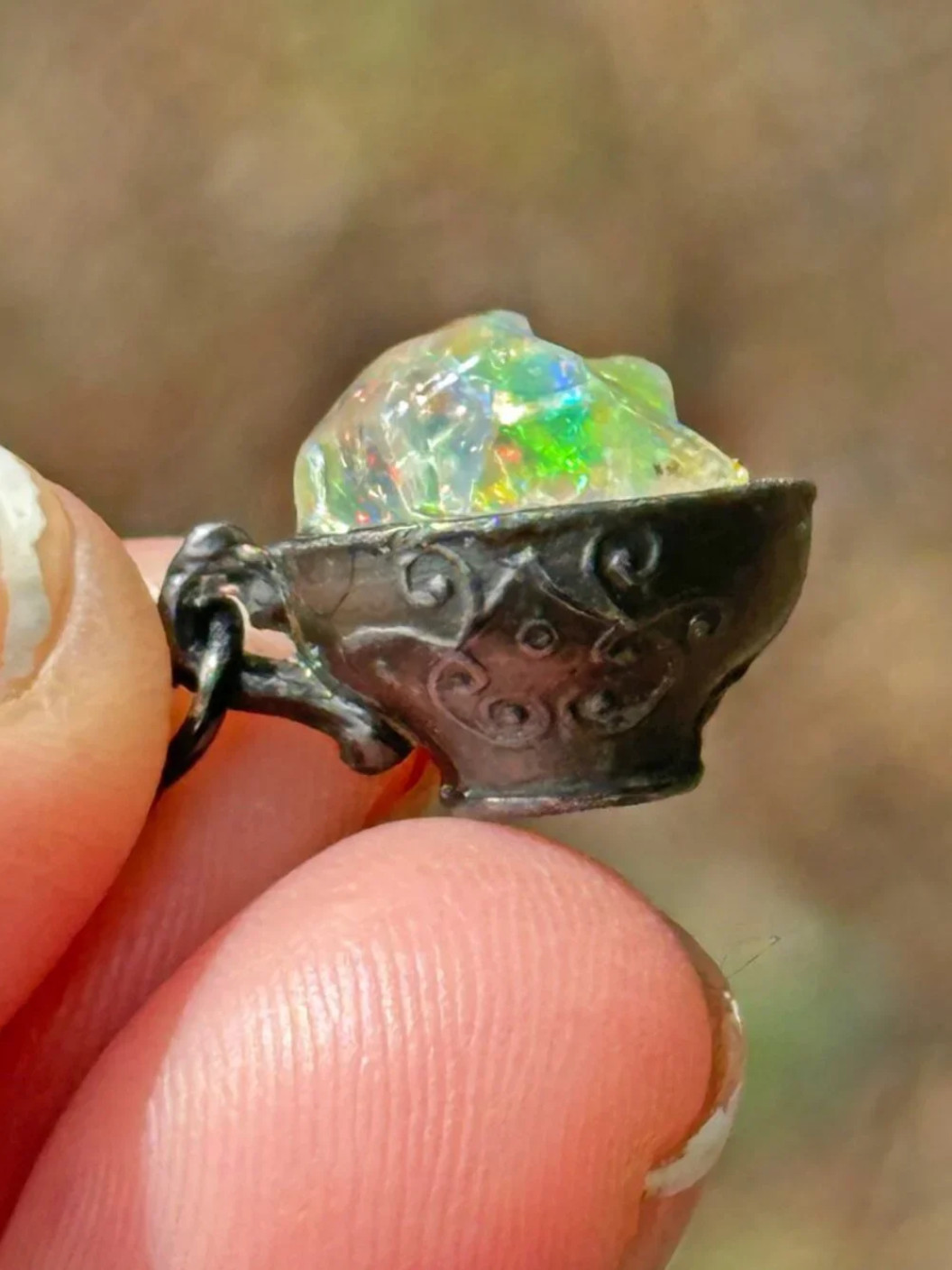 ORIGINAL Antique Opal Necklace *Cup of Magic*