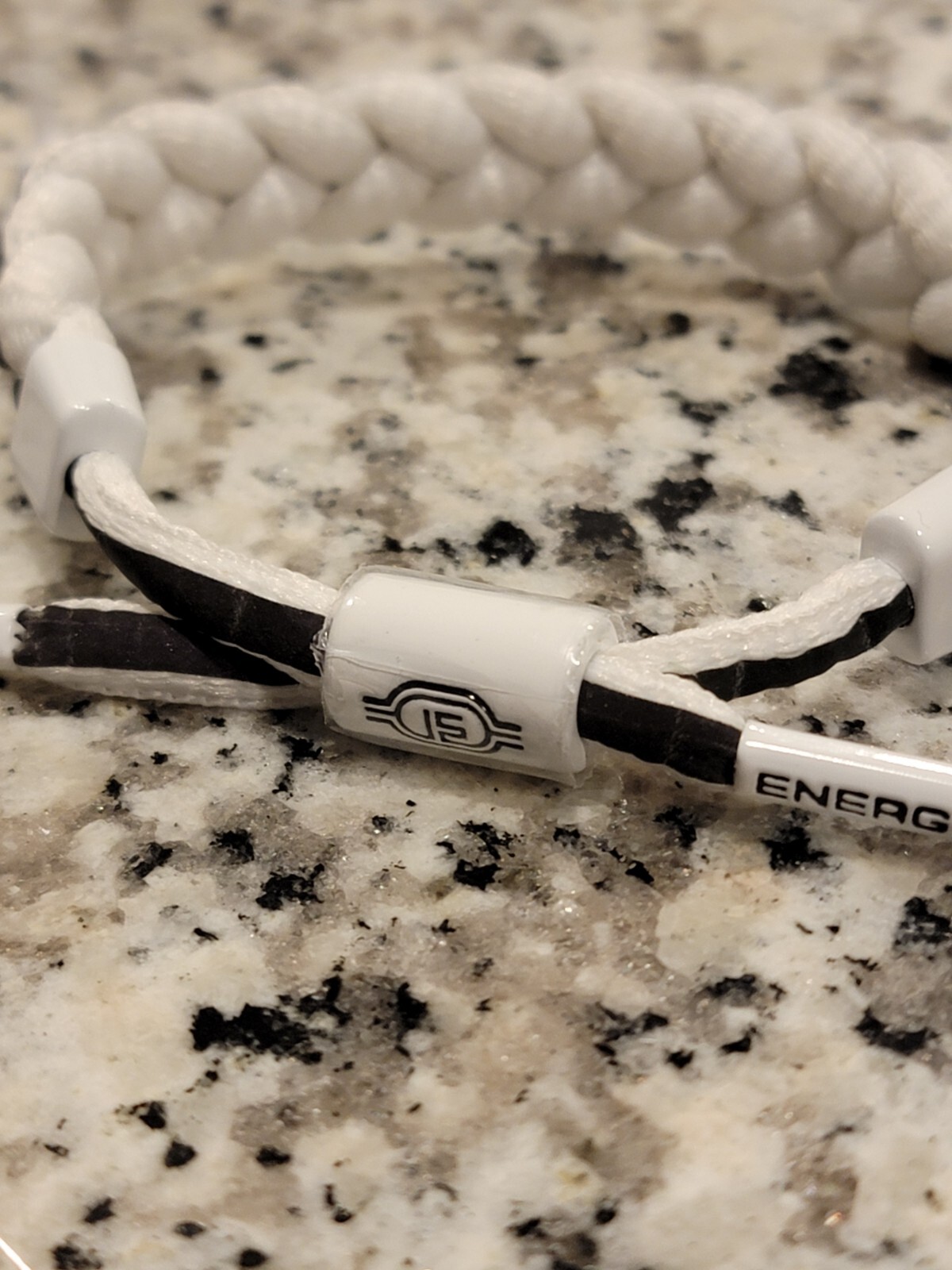 Brand New Ionic Energy Iridescent Black Reflective Braided Shoelace Bracelet