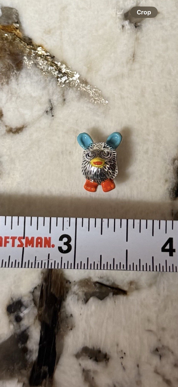 V291 S925 STERLING SILVER FURBY BEAD CHARM