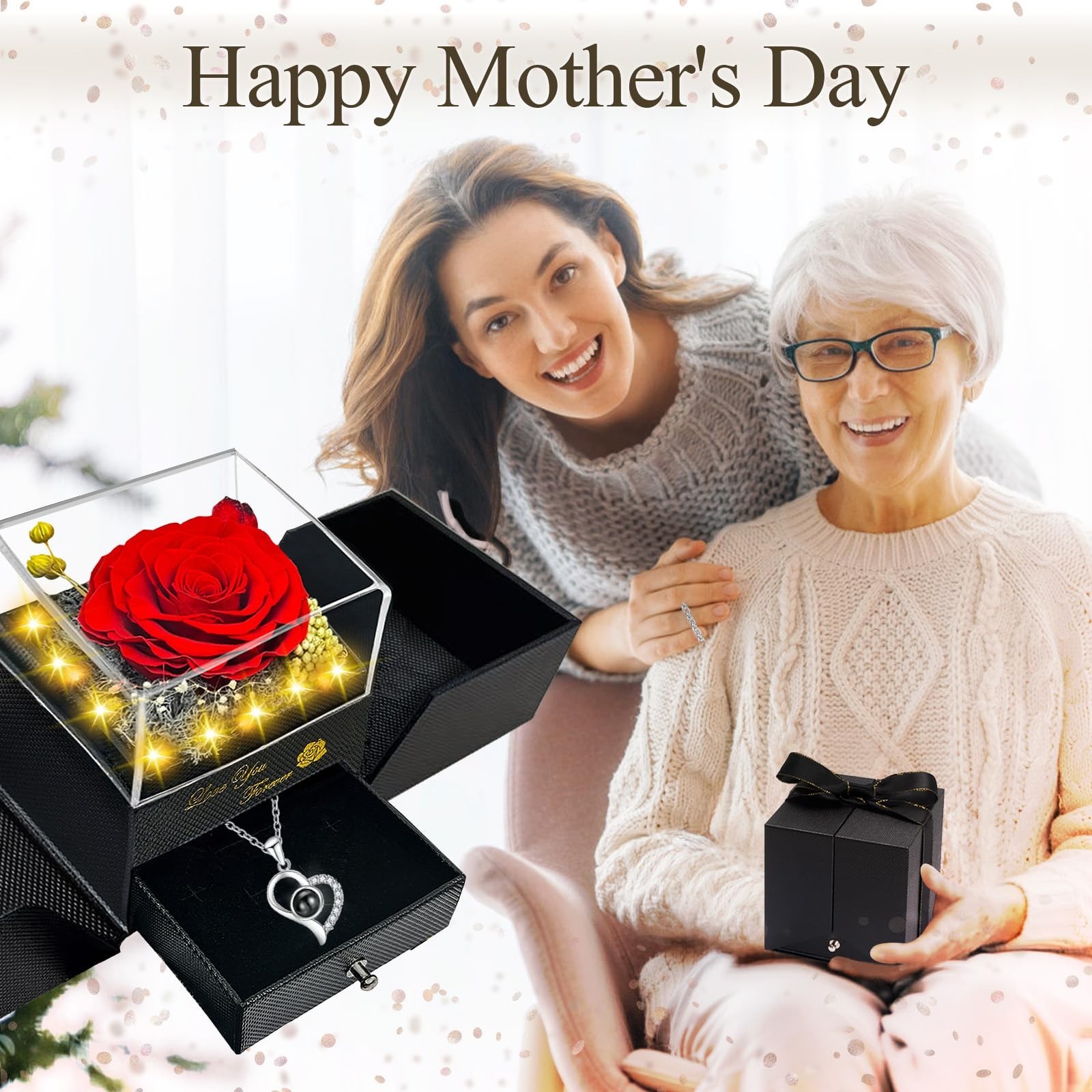 Eternal Preserved Real Rose Gift for Women – Romantic Birthday & Anniversary wit