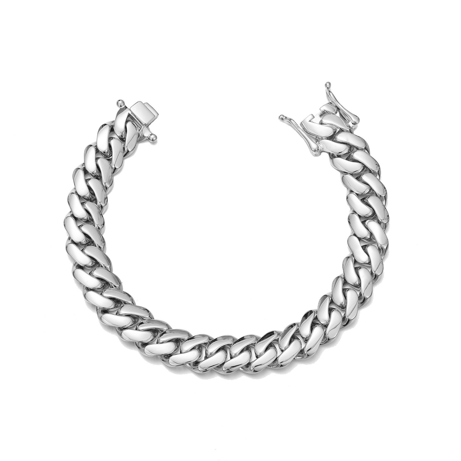 Stainless Steel Miami Hip Hop Cuban Chain Necklace Bracelet 10-22MM