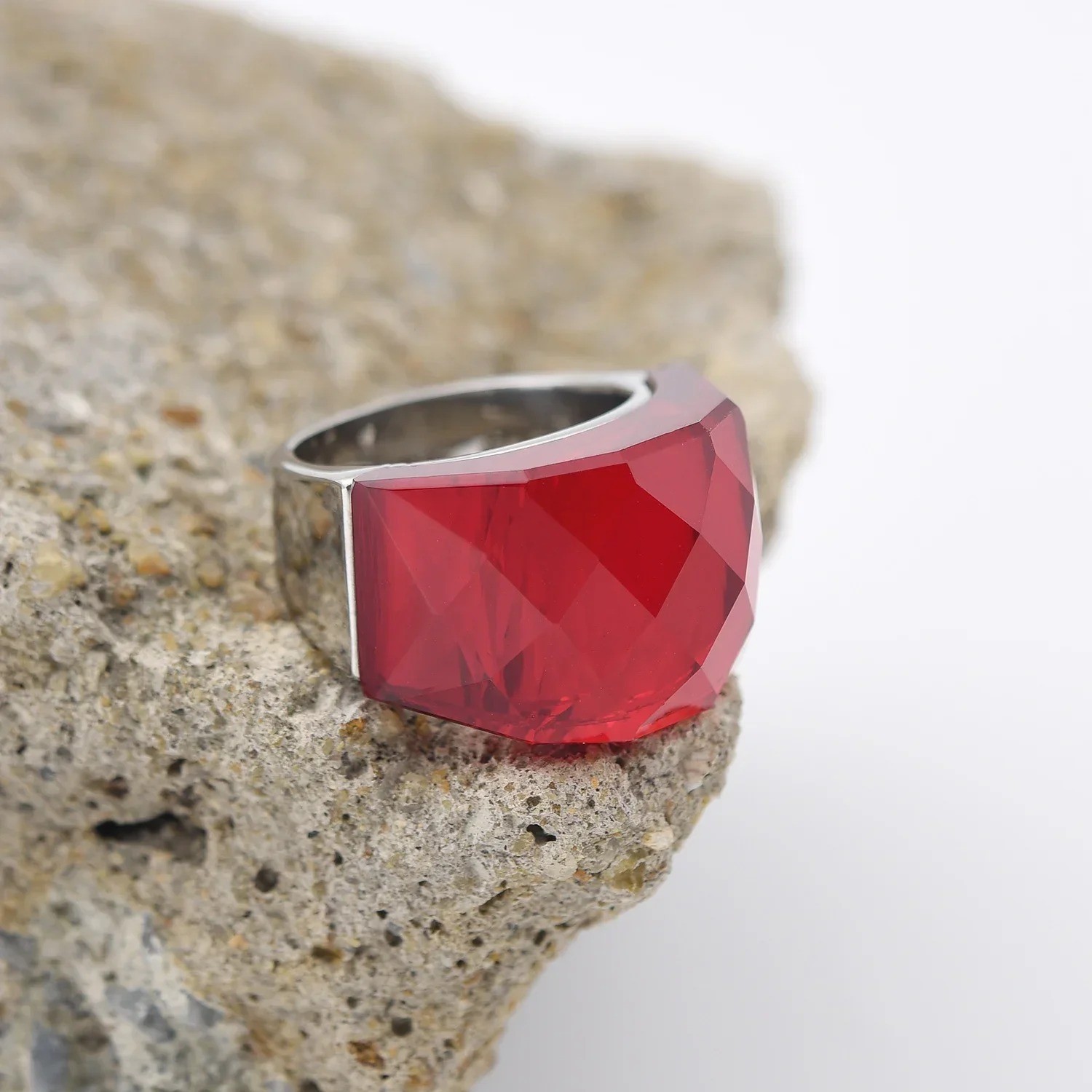 Men’s/Women High Quality Luxury Stainless Steel Multi-Gemstone Style Ring Classi