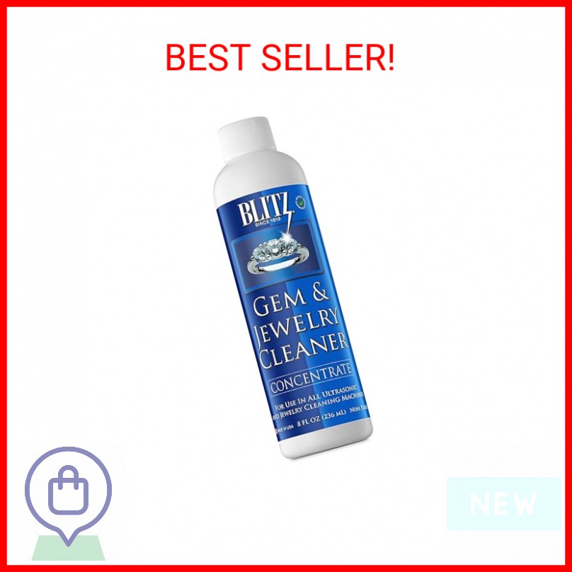 Blitz Gem & Jewelry Cleaner Liquid Concentrate for Gold, Silver, & Platinum Jewe