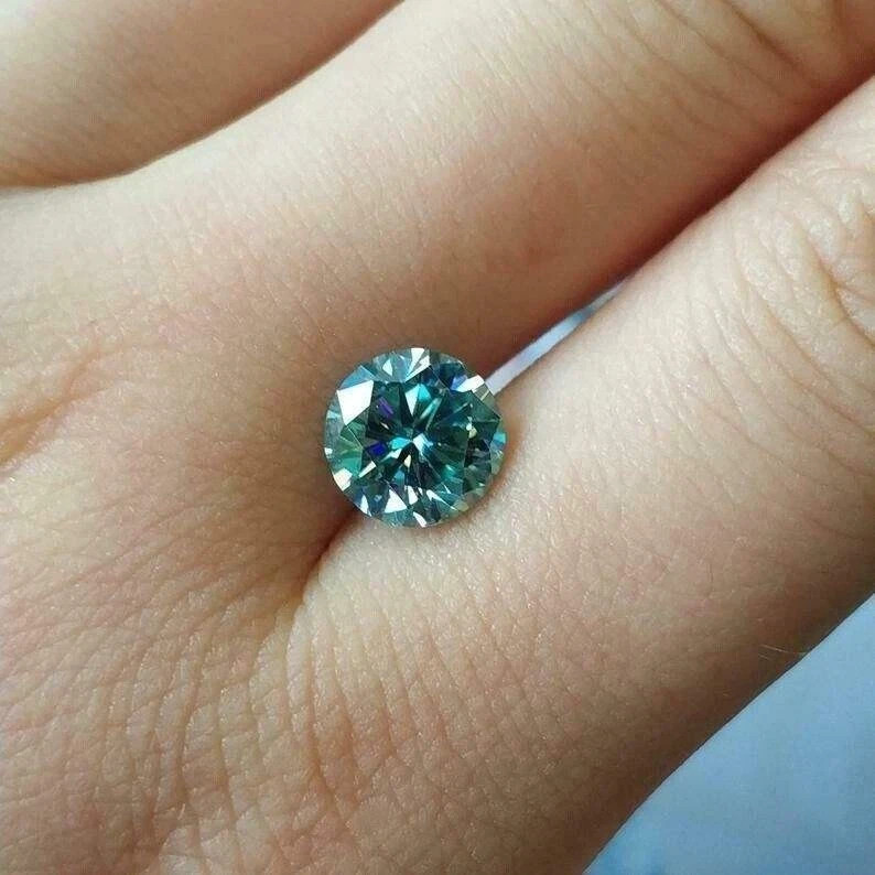 1 Ct Natural Green Diamond Round Cut VVS1 D Grade GDGL Certified H15