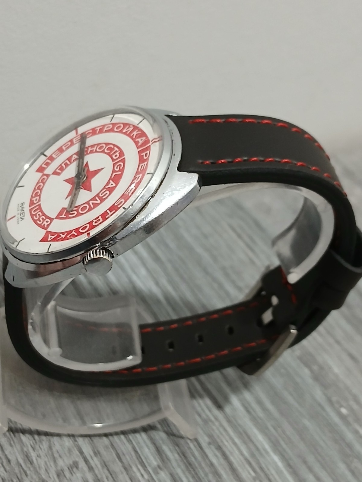 Rare wrist watch RAKETA Perestroika (working),Watchman,SSSR.