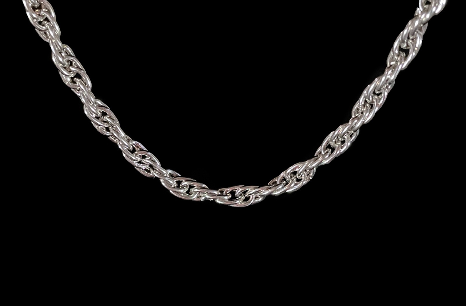 999 Silver Rope Chain Necklace, Customized Luxury, Handmade Jewelry Gift for Men