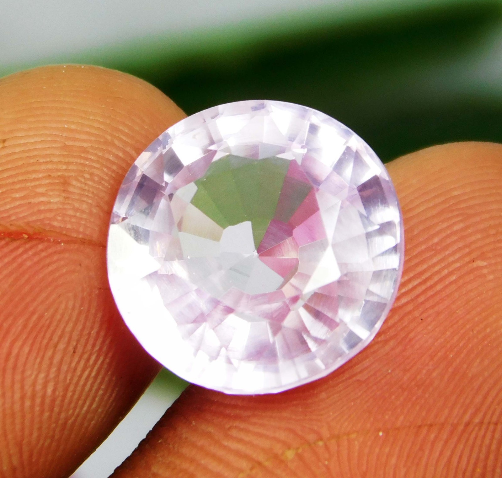 Certified 13.45 Ct Natural Pink Kunzite Round Brazilian Loose Gems 13.2×13.2mm