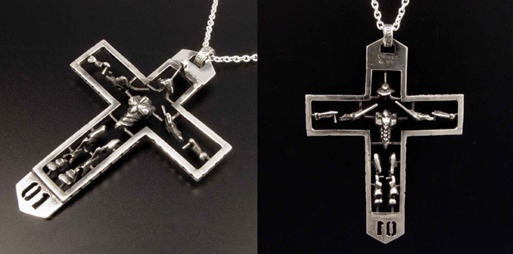 Neon Genesis EVANGELION EVANGELION Type01 925 Silver Cross Pendant