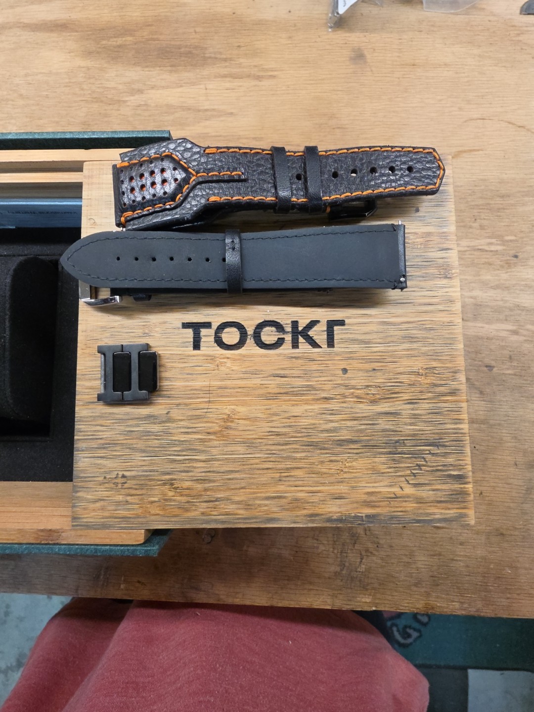 Tockr Air Defender 45mm Auto Chrono Panda 4447 Watch w/ Box #WB3527 Valjoux 7750