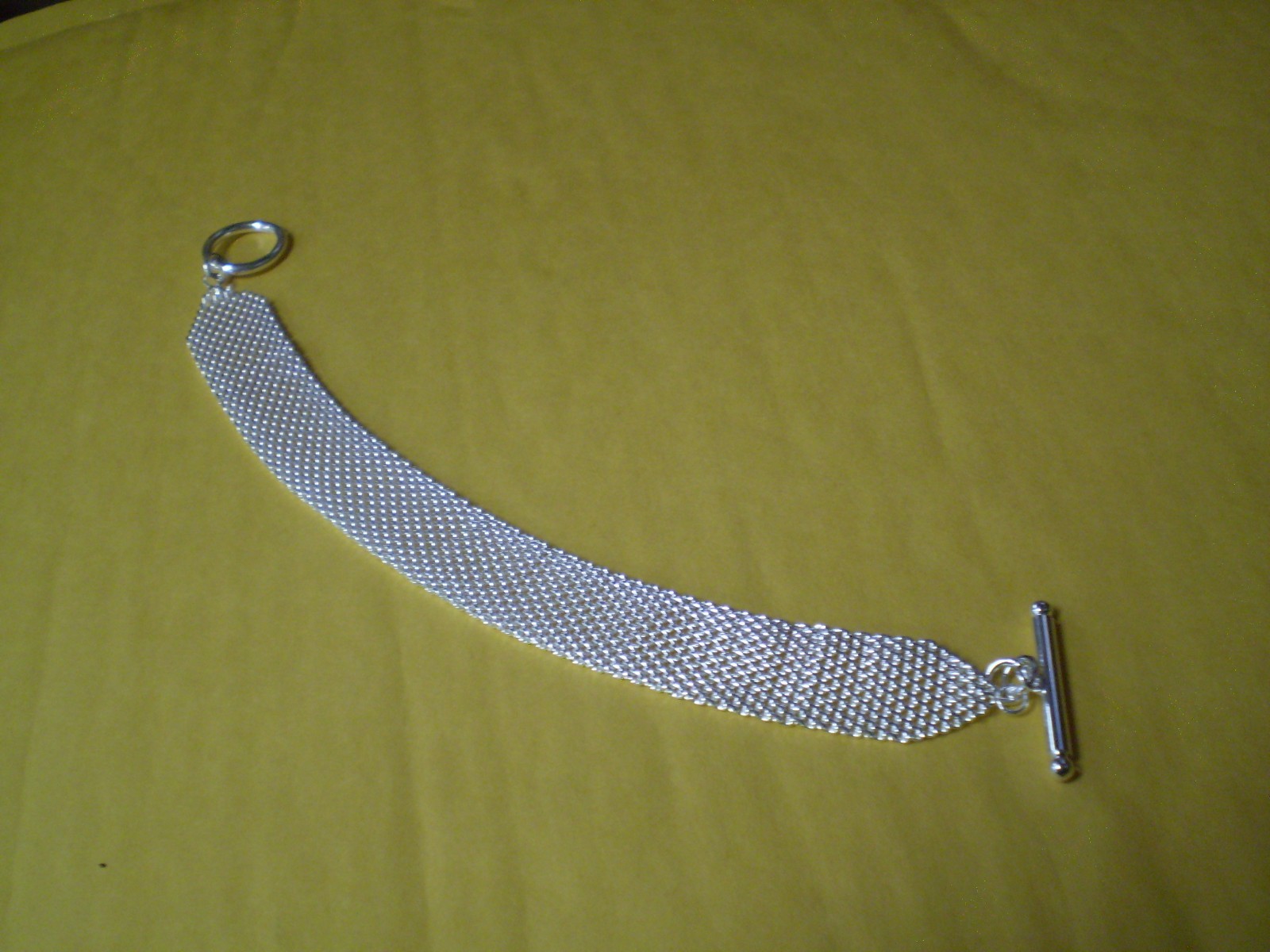925 Sterling Silver Ladies Mesh Design Link Bracelet 17.0 grams