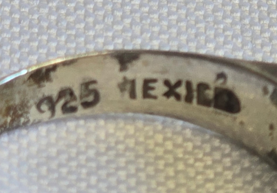 Sterling Silver Ring 3.29g Fine Jewelry Size 8.25 Band Multicolor Stones *READ*