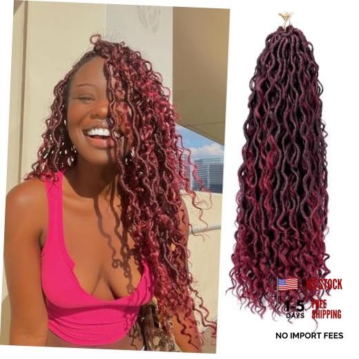 Goddess Locs Crochet Hair Faux Locs Crochet Hair for Black Omber Red Pre