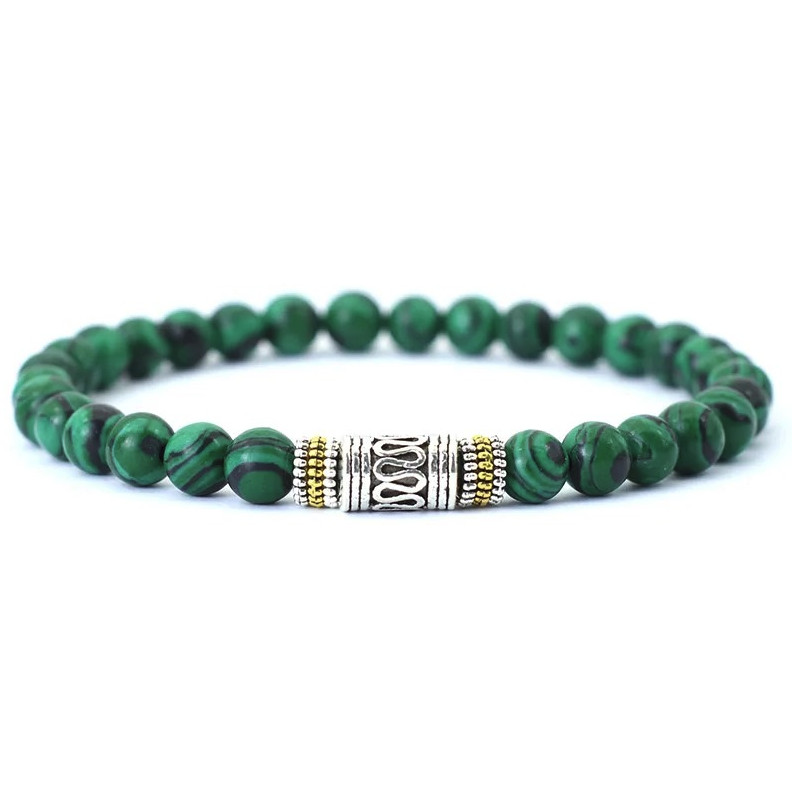 1pc 6mm Natural Stone Beaded Bracelet Unisex Yoga Meditation Lucky – NEW