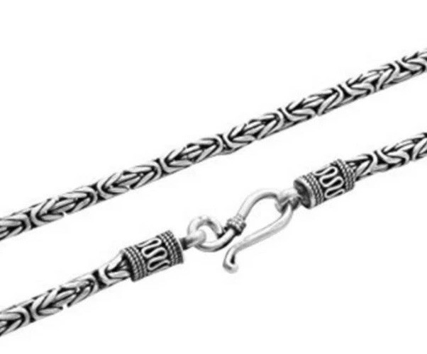 Bali Byzantine 925 Sterling Silver King Chain Necklace 24″ 2.5mm 34g