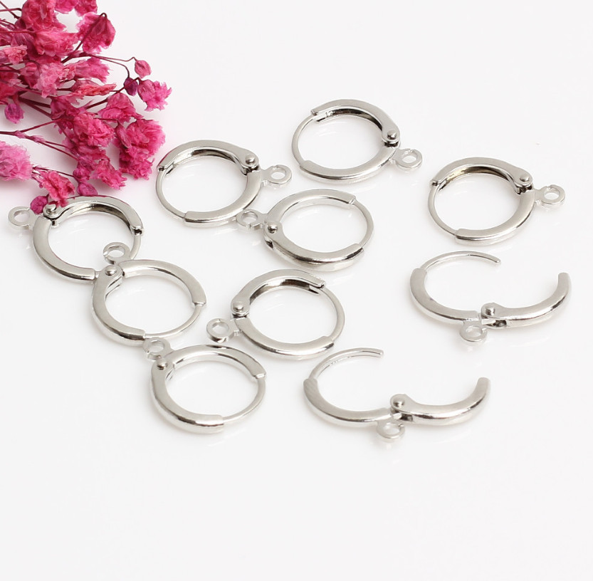 5 Pairs 18K Gold Filled Round Leverback Earwire Earring Hook Findings S11