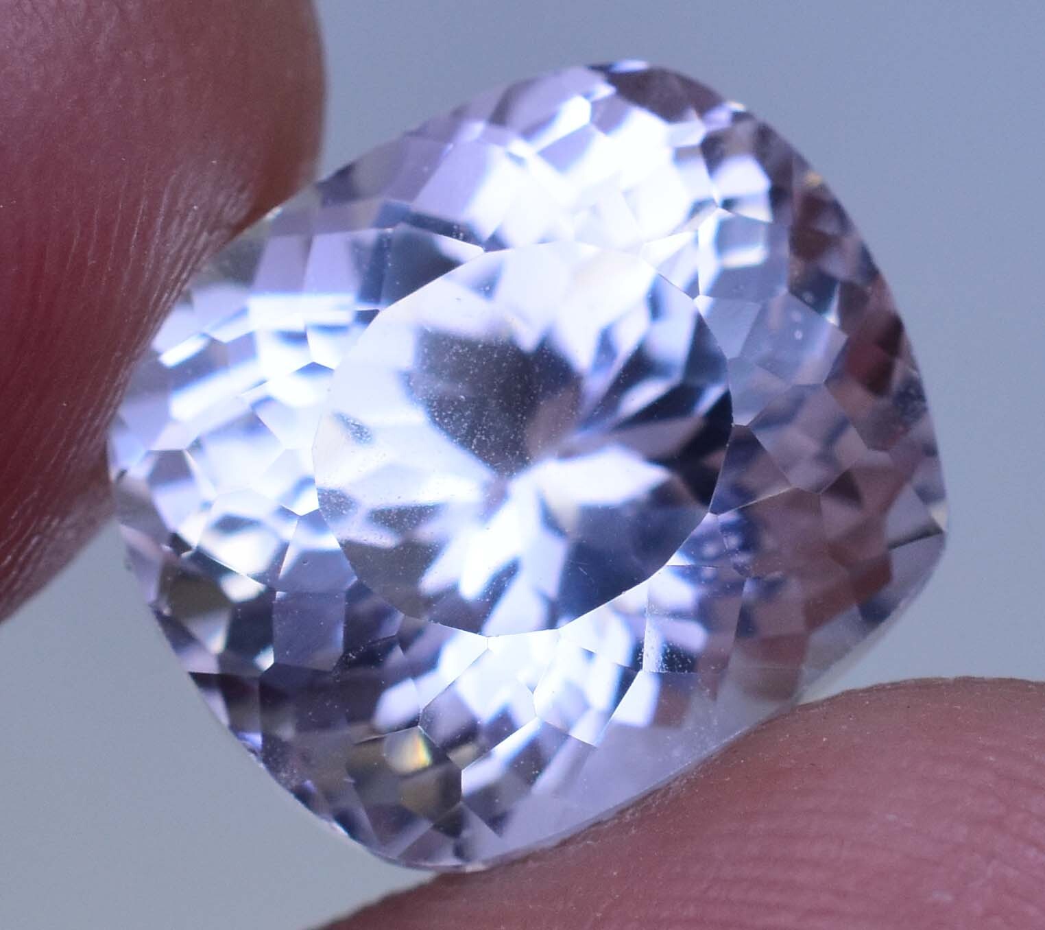 Natural 13.00 Ct White Montana Sapphire Cushion Certified Rare Loose Gemstone