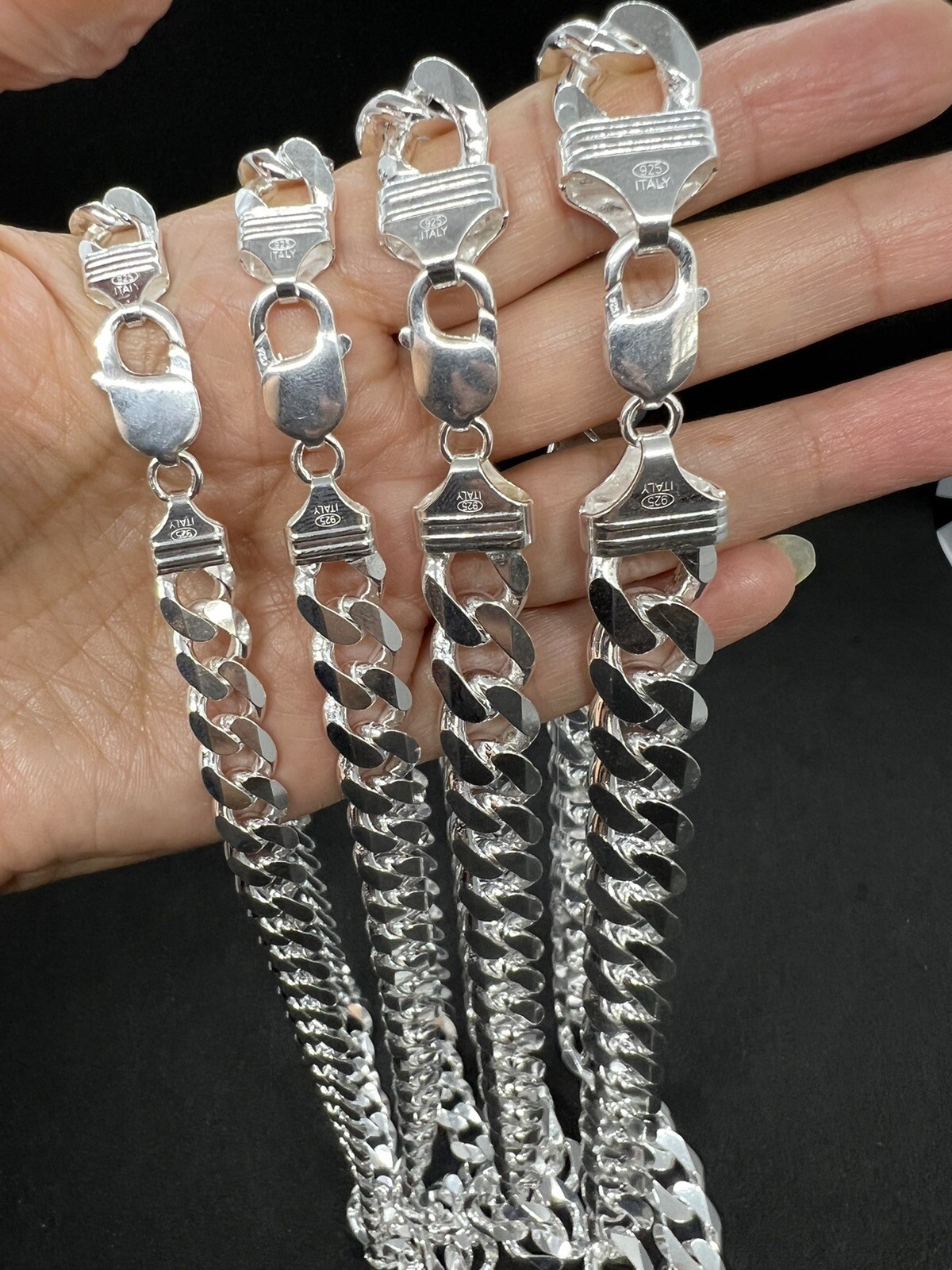 925 Sterling Silver Cuban Curb Link Chains Men’s/Women’s 10mm – 15mm 16″-30″